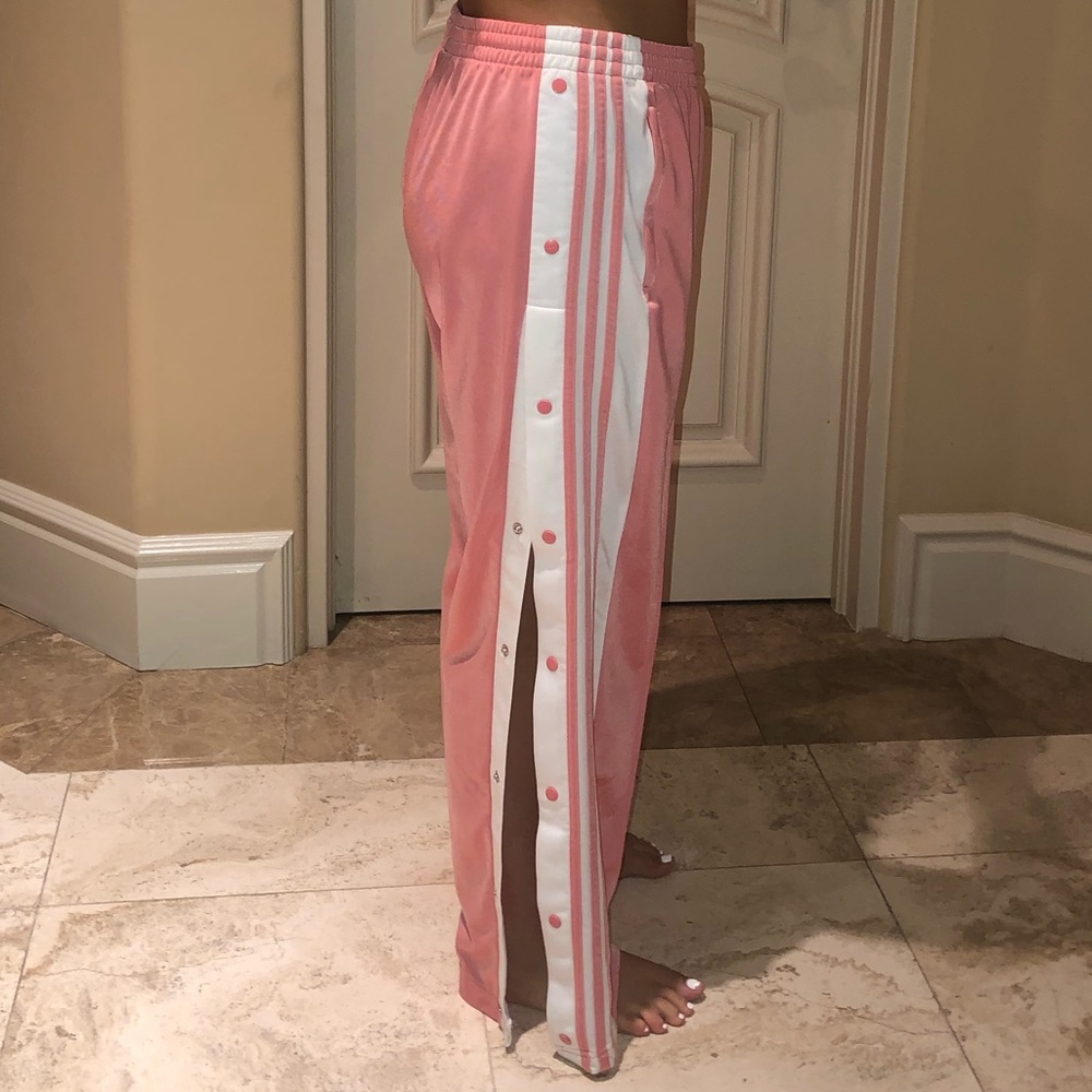 Pastel pink adidas sweatpants